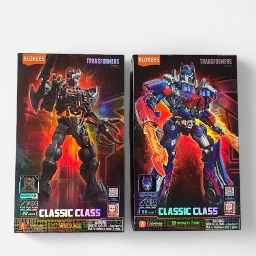 Blokees Transformers Classic Class Optimus Prime & Scourge 2-Pk Model Kit Bundle